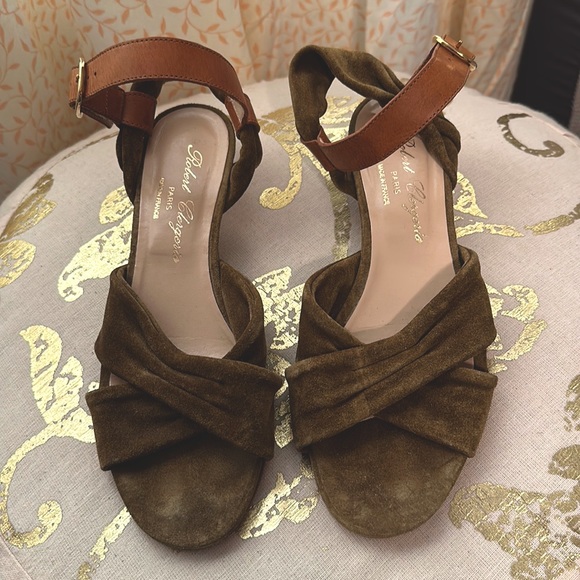 Robert Clergerie Harver Suede Sandal - Picture 2 of 6